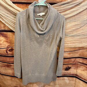 LOFT Womens Soft Clay Cowl Neck Sweater Long Sleeve Size L